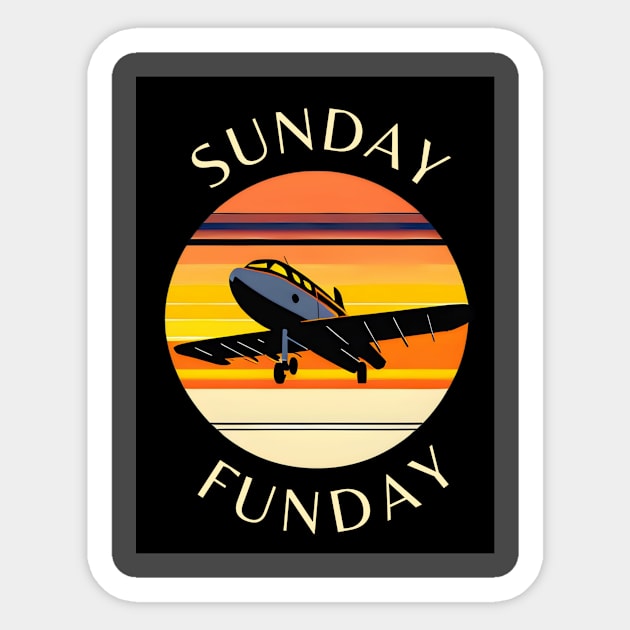 Sunday Funday Sticker by PrintGalore